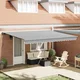 Tenda na uvlačenje antracit-bijela 4,5x3 m tkanina i aluminij