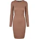 Womens ribbed dress URBAN CLASSICS - brown