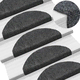 shumee Samolepilne preproge za stopnice 5 kosov temno sive 65x21x4 cm