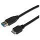 DIGITUS Kabel USB 3.0 A-B mikro 1,8m črn (AK-300116-018-S)