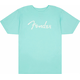 Fender majica Spaghetti Logo 2XL Daphne Blue