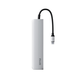 iSTYLE 6v1 aluminijasti USB-C HUB - srebrna