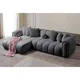 ATELIER DEL SOFA Ugaona garnitura N Line Left Dark Grey