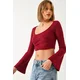 Bianco Lucci Ženska bluza 60351286, Brod izrez, Bordo