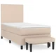 Vidaxl Box spring postelja z vzmetnico kapučino 90x190 cm umetno usnje