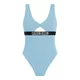 Calvin Klein Swimwear Enodelne kopalke ONE PIECE svetlo modra/črna/bela