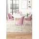 Hanah Home Set Trpezarijski sto i 4 stolice, Belo-roze