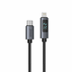 SUPERIOR USB data kabl SU-K107 pleteni Type-C na Lightning 3A 27W sa LED ekranom/ 1m crna
