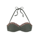 LASCANA Bikini zgornji del  bež / zlata / temno zelena / črna