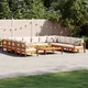 10-dijelna set vrtnih sofa s jastucima masivno bagremovo drvo