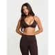 YO-GAYA Športni nederček Studio Triangle Bra temno rjava
