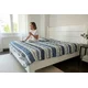Prekrivač Singl 140x200cm mikrofiber Blue /white ( VLK000437-bluewhite )