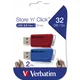 Verbatimov pomnilnik USB, USB 3.0, 32 GB, Store N Click, mešane barve, 49308, USB A, z izvlečnim priključkom, 2 kosa