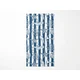 Hitrosušeča plažna brisača NAUVIA modro-bela 70 x 140 cm, 100% mikrotkanina