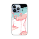 Silikonska maska za iPhone 13 Pro 6.1 Pink Flamingos Print šarena