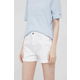 Traper kratke hlače Pepe Jeans Mary Short za žene, boja: bijela, glatki materijal, visoki struk