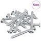 Vidaxl Vijak 12 szt. srebrna M6 x 60 mm Jeklo