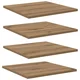 Vidaxl Polica za knjige 4 szt. Rjava 40 x 40 x 1,5 cm Konstruiran les