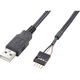 Akasa USB 2.0 priključni kabel [1x USB 2.0 utikač A - 1x USB 2.0 utikač unutarnji 4pol.] 0.40 m