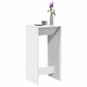 vidaXL Barska miza bela 51x50x103,5 cm inženirski les
