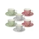 TOGNANA set skodelica za čaj s podstavkomPetra 200ml, 6 kos, porcelan