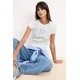 Trendyol Majica svetlo modra / bela