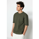 Trendyol Khaki Relaxed Crew Neck Short Sleeve Pocket Label Detail T-Shirt