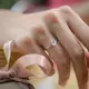 Akvamarin prsten u obliku srca u belom zlatu