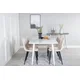 Venture Design Jedilna miza in stol Polar, miza 75x180x90 cm, stol 53,3x88x42,5 cm, bela, bež