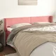 shumee vidaXL Vzglavje z ušesi roza 183x16x78/88 cm žamet