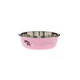 Ferribiella Činija za pse sa gumom, Inox, 21cm, Roze