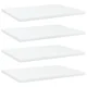 shumee vidaXL Knjižne police, 4 kosi, bele, 40x30x1,5 cm, iverna plošča