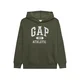 GAP Majica HERITAGE temno zelena/bela