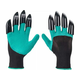 Extol Premium Rokavice Extol Premium 8856661 vrtnarske rokavice iz poliestra z lateksom in kremplji na desni roki, velikost 8"