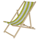 Drevené lehátko skladacie pre deti Outdoor Kids Sunchair Eichhorn s pásikavým poťahom nosnosť 40 kg výška sedu 30 cm od 3 rokov EH4547
