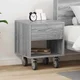 vidaXL Nočna omarica Siva Sonoma 40,5 x 40 x 48 cm Konstruiran les