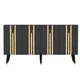 HANAH HOME Komoda Isil Anthracite Gold