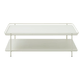 Svetlo siva kovinska klubska mizica 55x110 cm Yuba – Unique Furniture