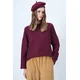Trend Alaçati Stili Majica burgund