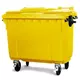 Kontejner za otpatke 1100 litara - Ravan poklopac - Žuti