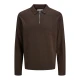 JACK & JONES Pulover JJEEmil temno rjava