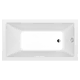 POLYSAN Elegantna Prostorna Pravokotna Kopalna Kad NOEMI 150x80x39 cm, Bela