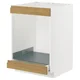 METOD / MAXIMERA Pod.elem.gr.ploča i pećn. s fiokom, bela/Voxtorp im. hrastovine, 60x60 cm