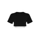 Trendyol Black and White 2 Layer Reflector Print Detailed Crop Knitted Sports T-Shirt