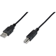 Digitus USB 2.0 priključni kabel [1x USB 2.0 A - 1x USB 2.0 B] 5 m črn Digitus