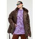 Pernata jakna MMC STUDIO Jesso za žene, boja: smeđa, za zimu, oversize