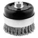 Krtača za armaturno žico 65 mm, zvita žica, INOX, M14
