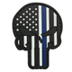 WARAGOD Našitek 3D US Patriot Punisher blue line 7.5x5cm