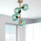 Opviq Luster Benek-15-14502, 40x40x55cm, IP20, Zlatno-plave boje