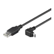 Kabel micro USB 2.0, A-B, 90°, 1 m